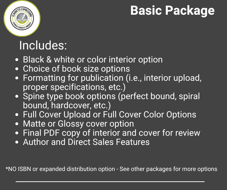 Book Publishing Package Options