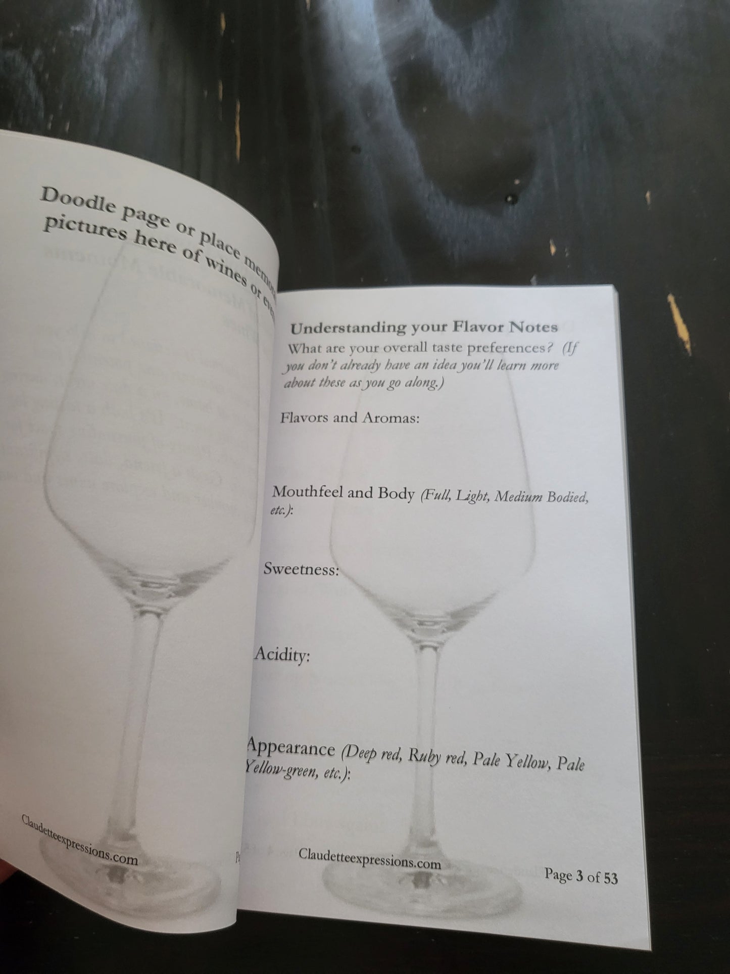 A Wine Tasting Journal