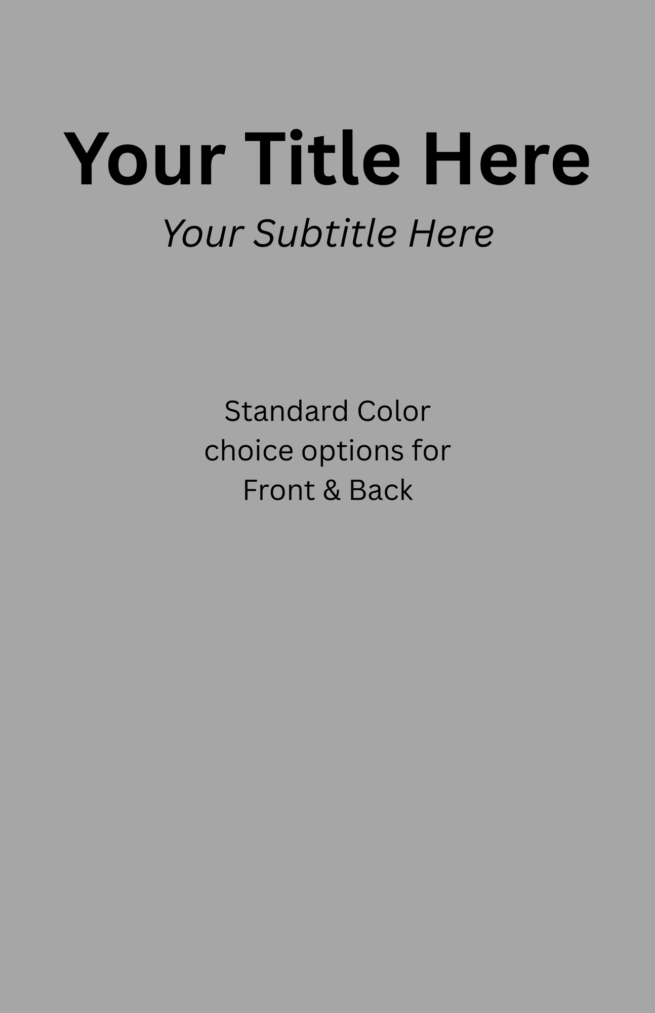 Book Publishing Services - A la cart