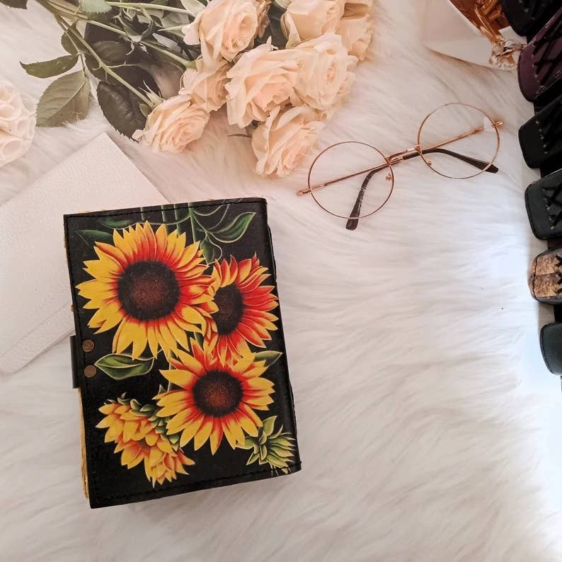 Sun Flower Leather Journal