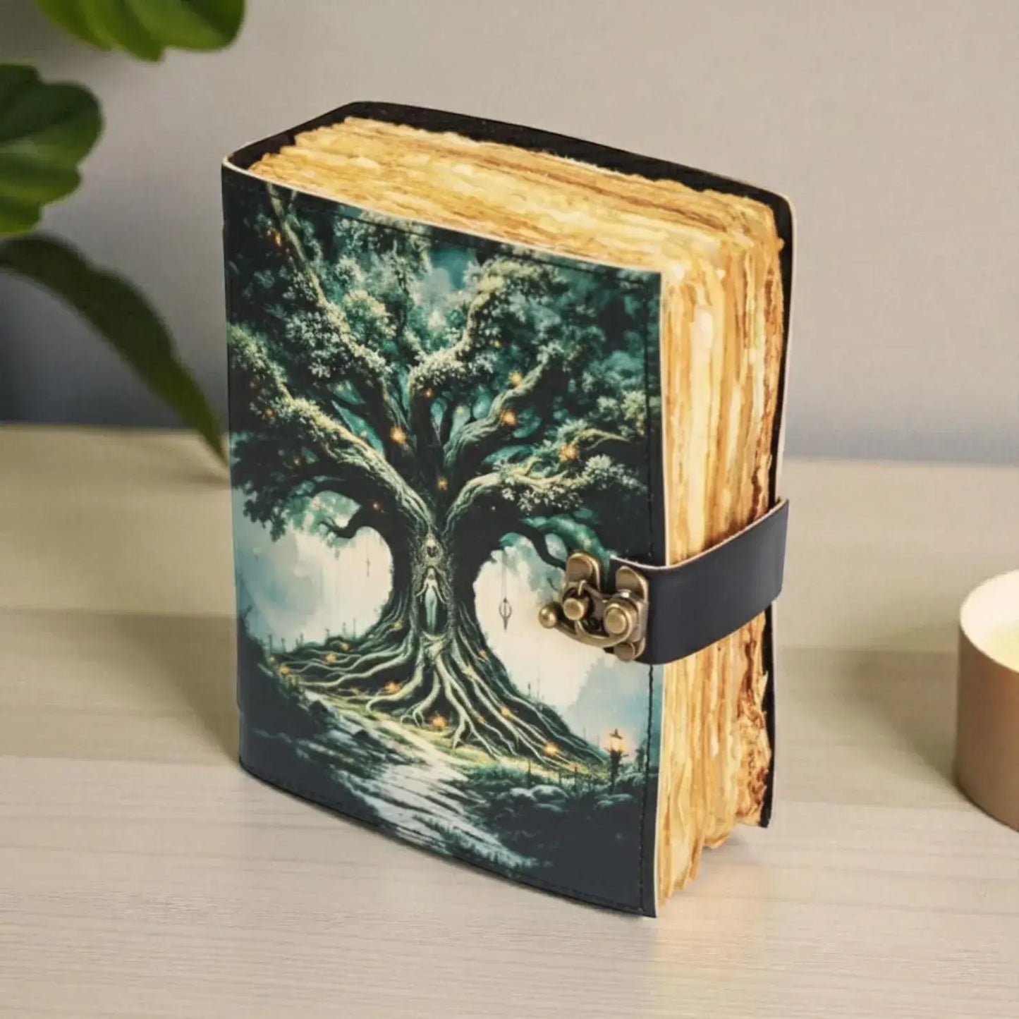 Tree of Life Leather Journal | Handmade Deckle Edge Writing