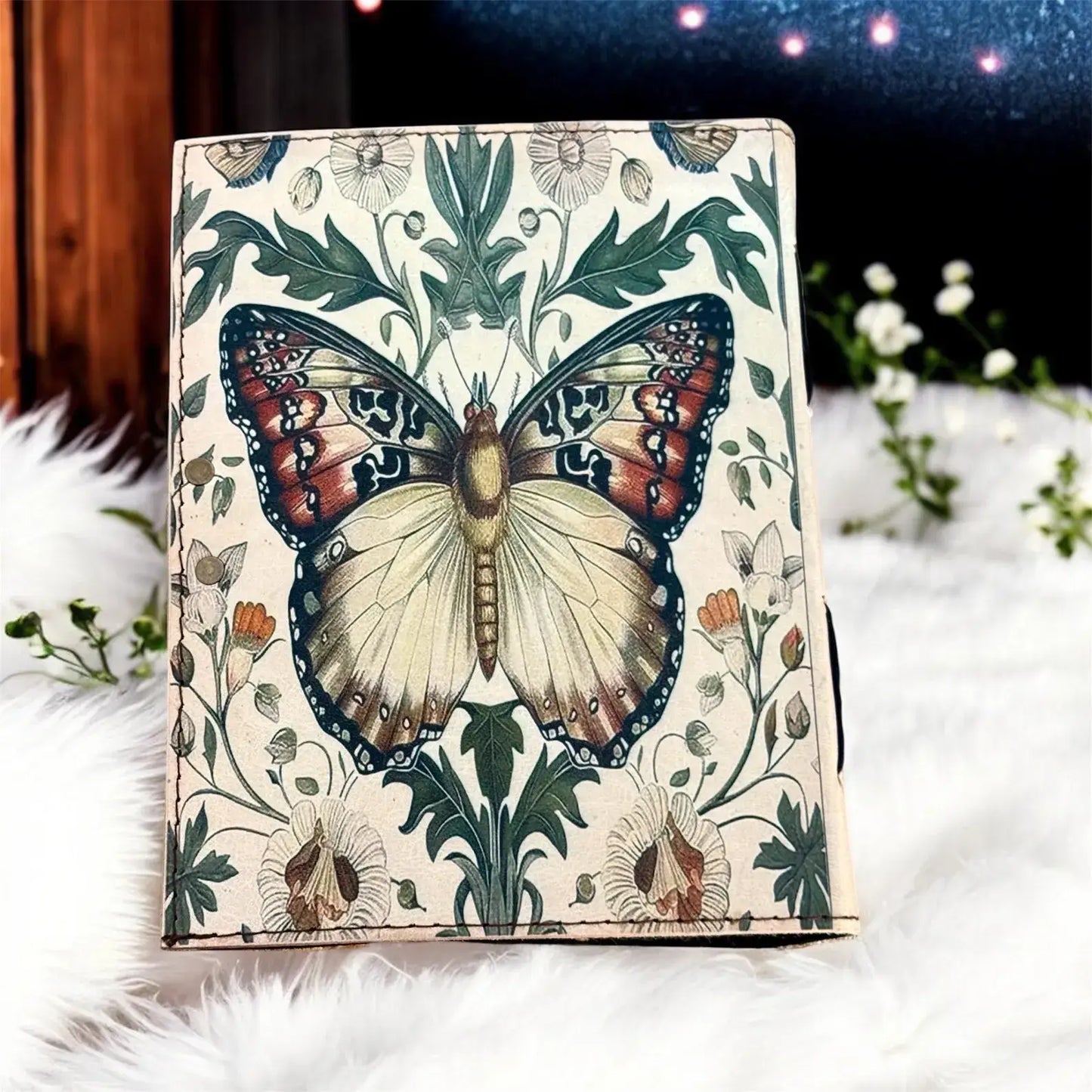 Butterfly Leather Journal Handmade Refillable Notebook