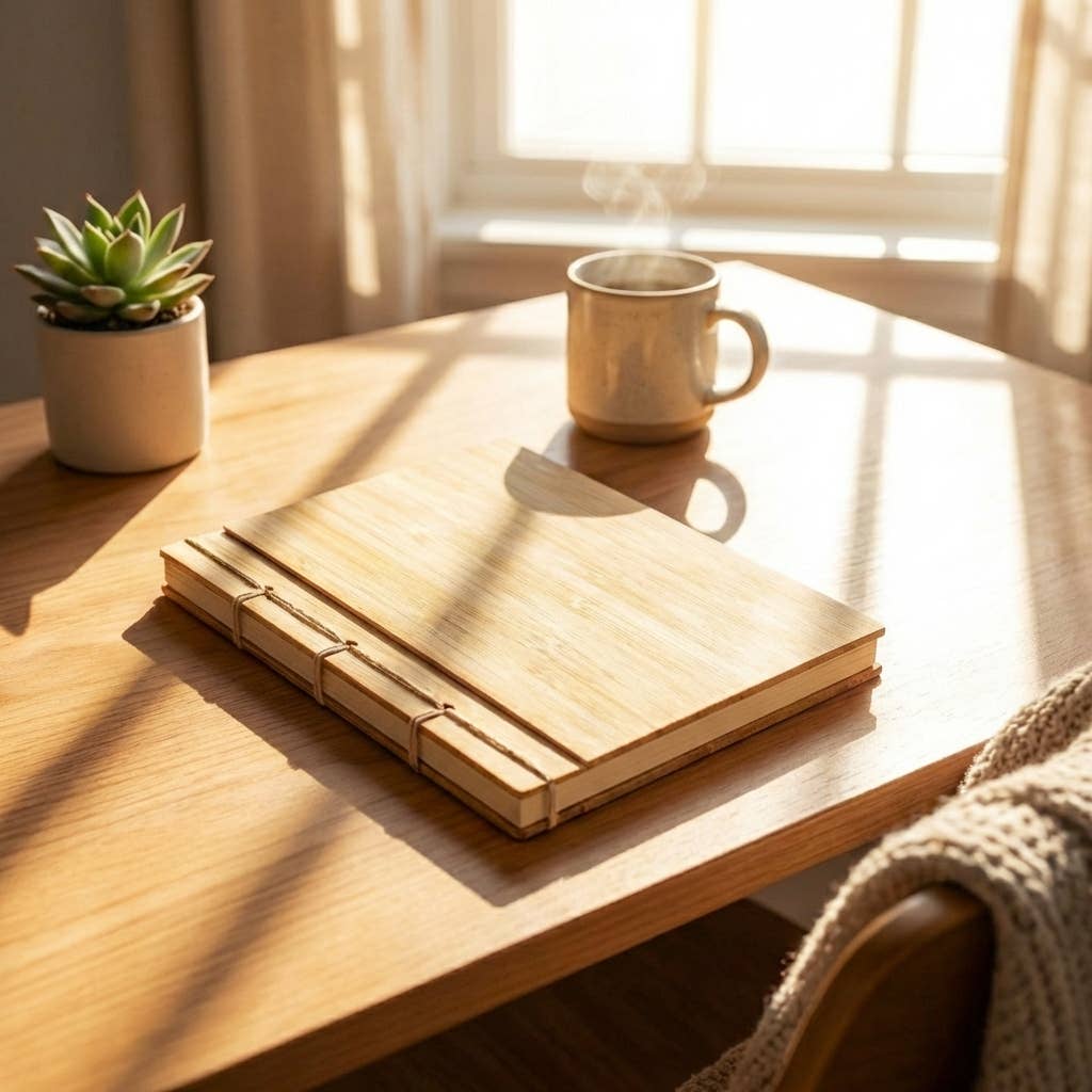 Bamboo Journal and Bamboo Pen Set