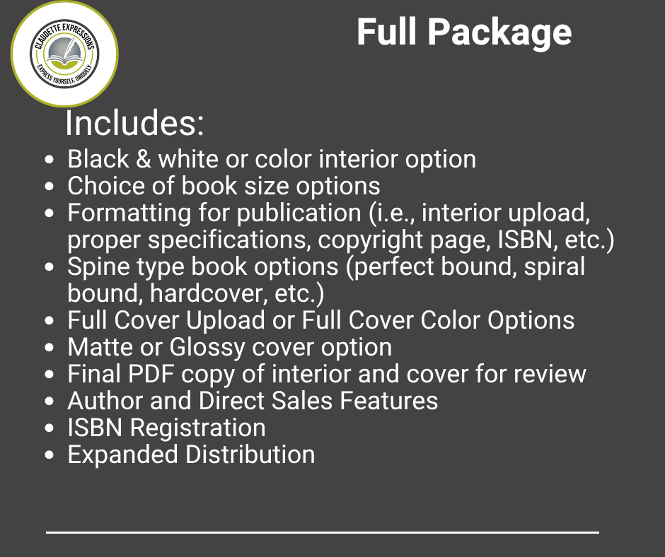 Book Publishing Package Options