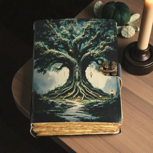 Tree of Life Leather Journal | Handmade Deckle Edge Writing