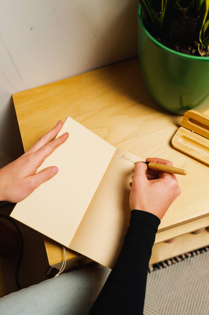 Bamboo Journal and Bamboo Pen Set