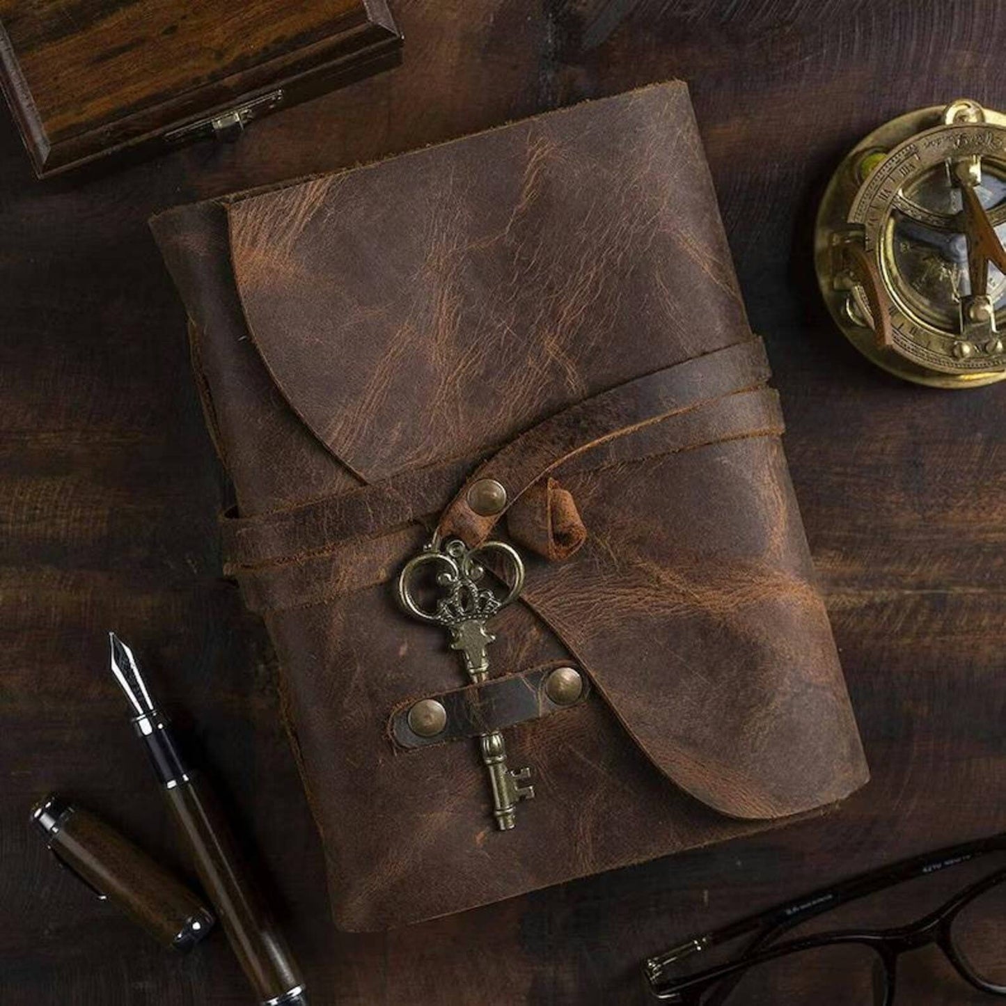 Vintage Journal with Key Lock