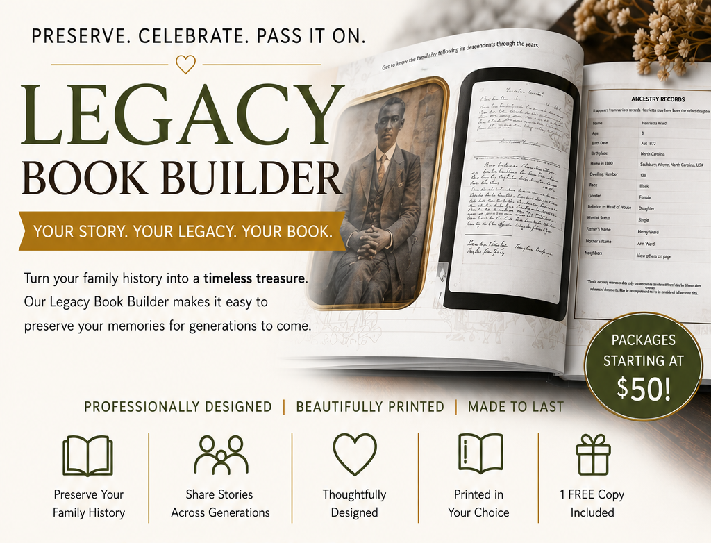 Legacy Family Book Publishing Package Options